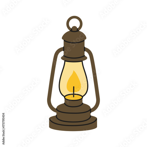 Vintage camping. Vector illustration in flat style