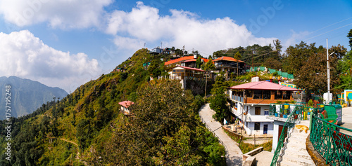Panoramic View of Shedup Choephelling Monastery, Dalai Hills, Mussoorie