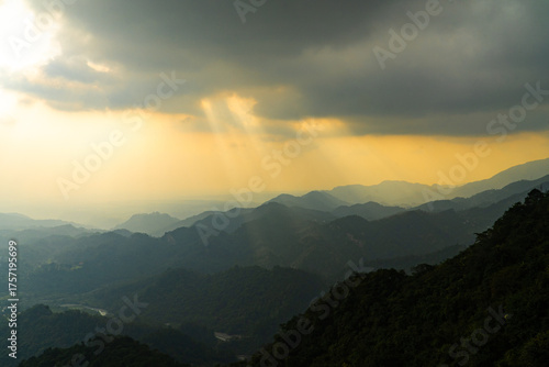 Moody Weather over Dehradun Cityscape from Hill Viewpoint
