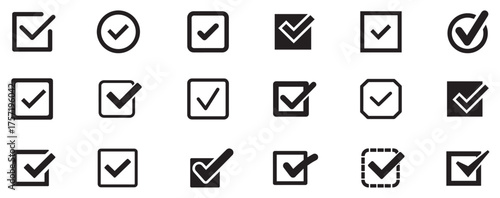 Check mark icon. Check mark vector icon. Checkmark Illustration. Vector symbols set ,green checkmark isolated on white background. Correct vote choise isolated symbol. Vector Illustration. EPS 10