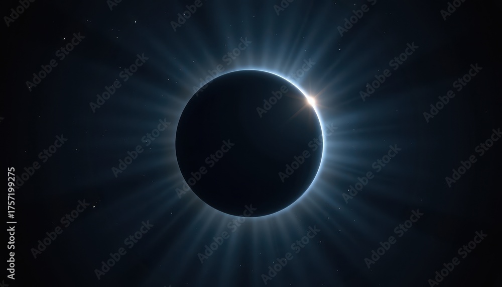 Obraz premium Earth's shadow creeps onto the moon's surface, initiating a lunar eclipse. A subtle darkening begins at the edge, a celestial dance of light and shadow, penumbra, cosmos, universe