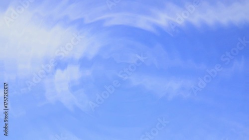 Water wave background animation with blue sky reflection on a horizontal screen for nature or ocean themed backgrounds