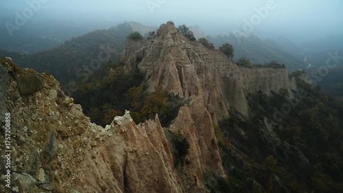 Time lapse of Rozhen sand pyramids, Bulgaria.

