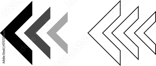 Arrow cursor dynamic fast symbol sign. Dynamic moving arrow representing speed, fast, acceleration vector illustration .