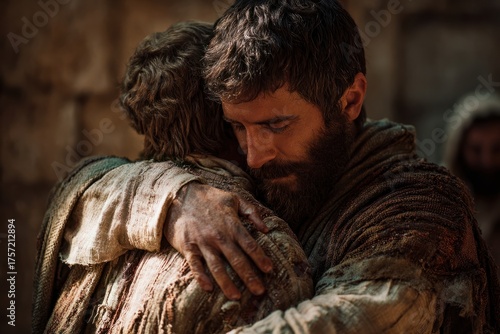 Father Embracing Prodigal Son with Forgiveness