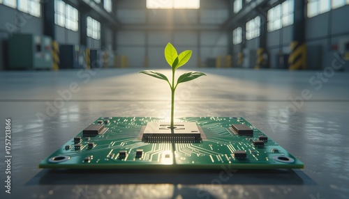 Carte Mère et plante verte