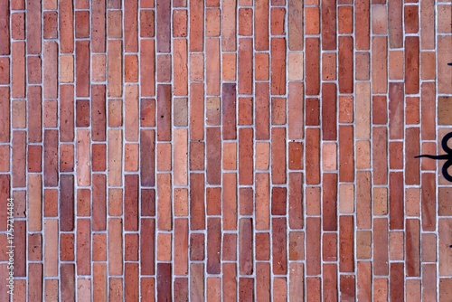 Red brick wall texture detailed pattern of masonry for architectural background or interior design weathered surface