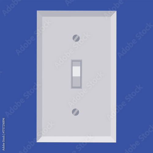 A light switch on a blue background, representing control, energy, and the ability to turn things on or off