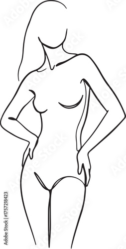 Abstract Female Silhouette vector hips