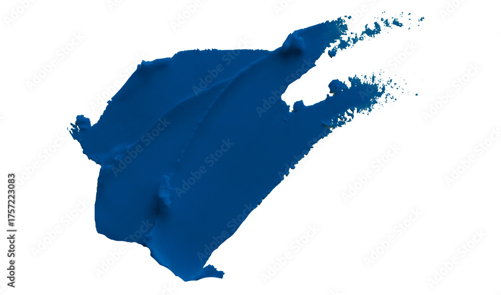 Fototapeta premium Blue clay texture on transparent background.