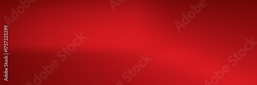 Abstract red gradient background, light and shadow on the backdrop with dimensions, hot tone wall with intense color, horizontal wallpaper.