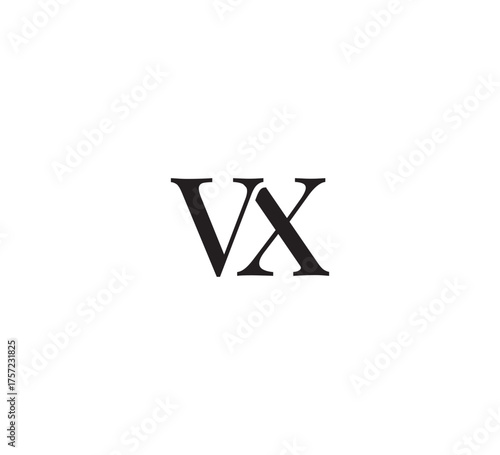 Elegant Monogram Logo, Classic Serif Initial Letters Design, Vintage Luxury Typography Emblem vx