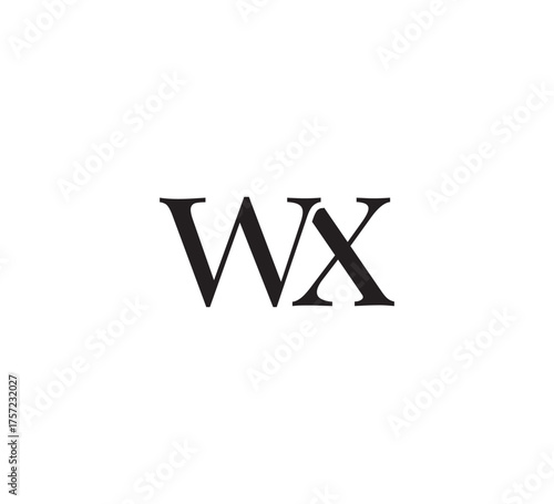Elegant Monogram Logo, Classic Serif Initial Letters Design, Vintage Luxury Typography Emblem wx