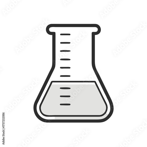 Vector illustration of a conical flask for a chemistry lab
