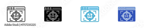 Target  Icon Set Multiple Style Collection