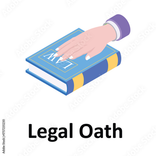 Legal Oath Vector icon which can easily modify or edit