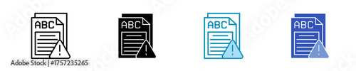 Error  Icon Set Multiple Style Collection
