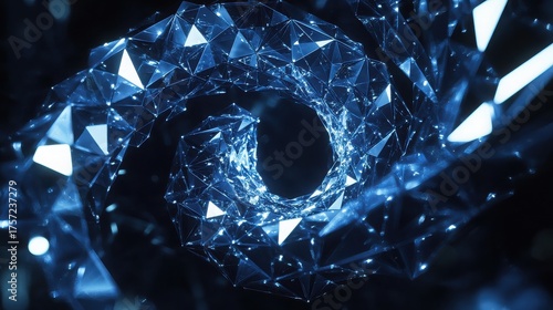 Abstract blue digital data and network connection pixel background, future technology concept, artificial intelligence, science background