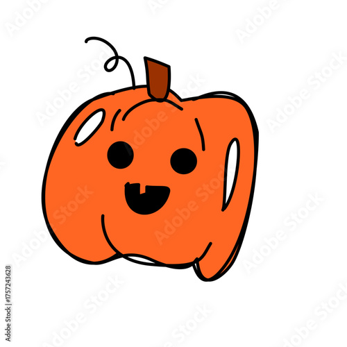 Bright Orange Pumpkin Icon for Celebration
