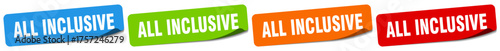 all inclusive sticker. all inclusive sticker set on white background