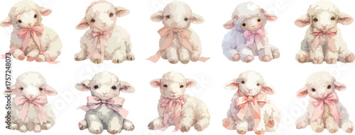 Watercolor Nursery Lamb Clipart