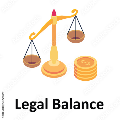 Legal Balance Vector icon which can easily modify or edit