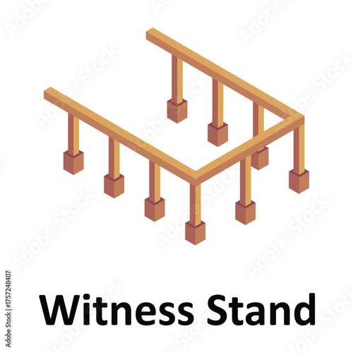 Witness Stand Vector icon which can easily modify or edit
