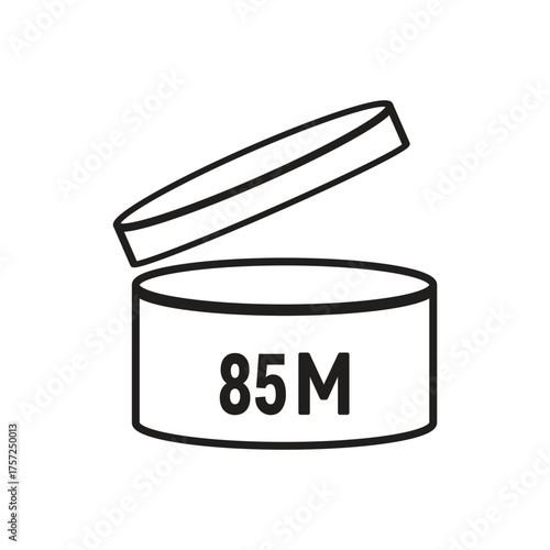 85 M SIGN vector illustration, packaging symbol Expiration period in months, expiration