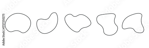 Abstract blotch shape. Liquid shape elements. Set of modern graphic elements. Fluid dynamical colored forms banner. Gradient abstract liquid shapes. Vector illustration