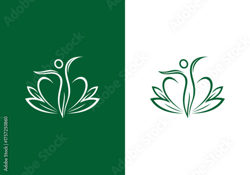 health Lotus flower logo vector design