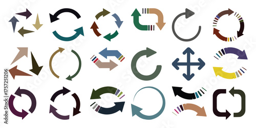 Collection of Various Arrow Icons and Symbols