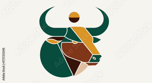 Abstract Action, Animal Symbol, Digital Art, Graphic Design, Minimalist Environment, Creative Viewpoint, Modern Concept