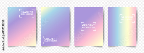 Pastel Soft Gradient Backgrounds with Paper Effect for Modern Design Projects
