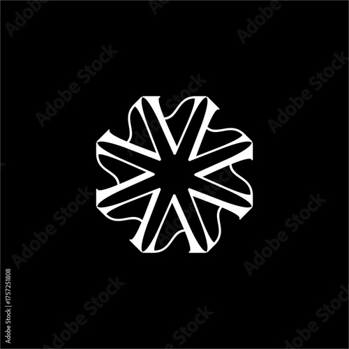 An elegant 'A' monogram, forming a sophisticated floral-inspired ornament. Represents harmony, premium quality, and refined aesthetics. Ideal for luxury brands.