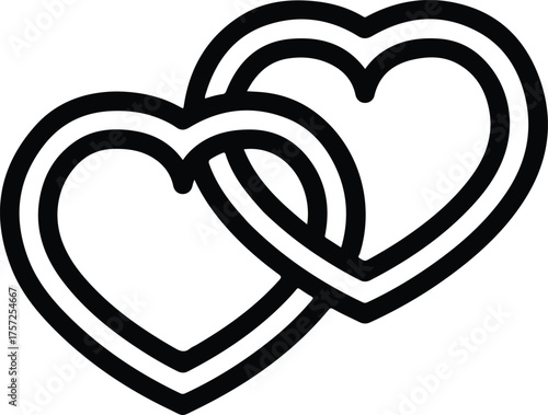 Minimal Love Thin Line Icon Vector – Romantic Heart Outline Symbol for Valentine’s Day, Wedding, Dating App, and Social Media Design. Elegant Minimalist Love Line Art Illustration.