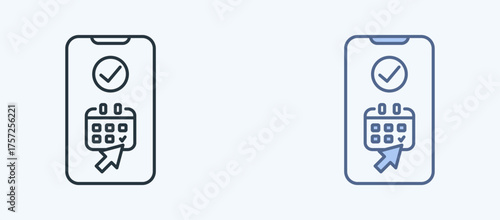 Online Reservation Icon Multiple Style