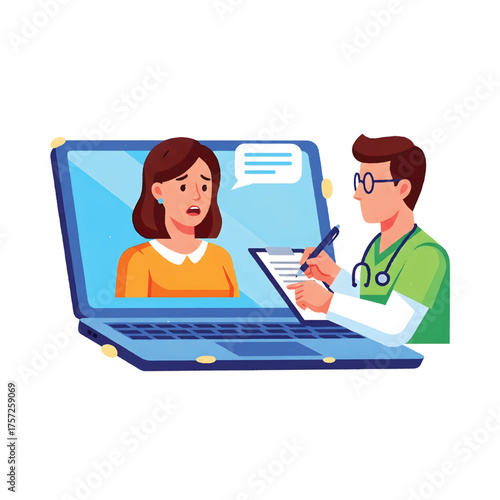 Virtual Doctor's Visit via Laptop