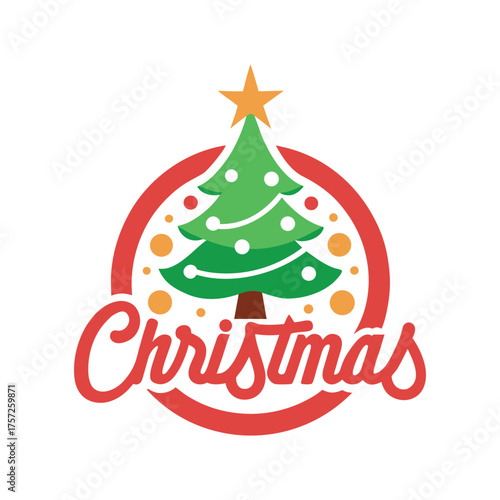 Modern Christmas Tree Logo Design for Holiday Branding and Festive Decoration