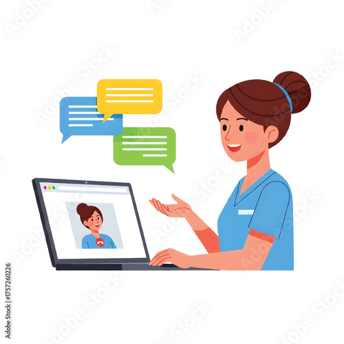 Nurse Offering Online Medical Advice