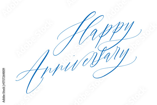Happy Anniversary - Happy Anniversary words on white background
