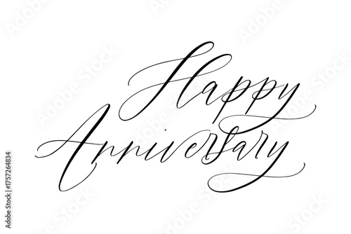 Happy Anniversary - Happy Anniversary words on white background
