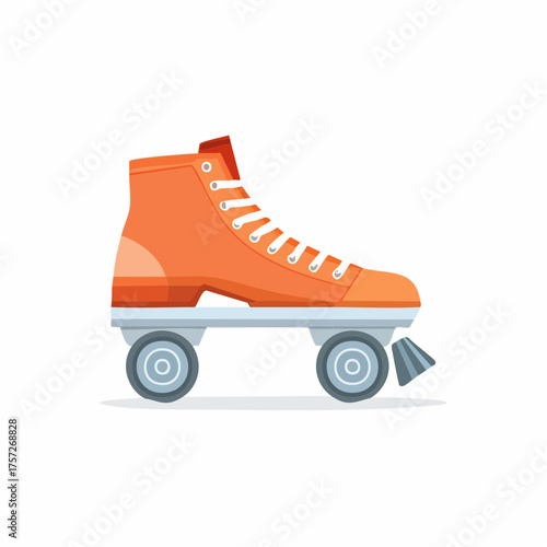 A brightly colored roller skate illustration for recreation and active lifestyle