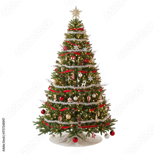 christmas tree on white background