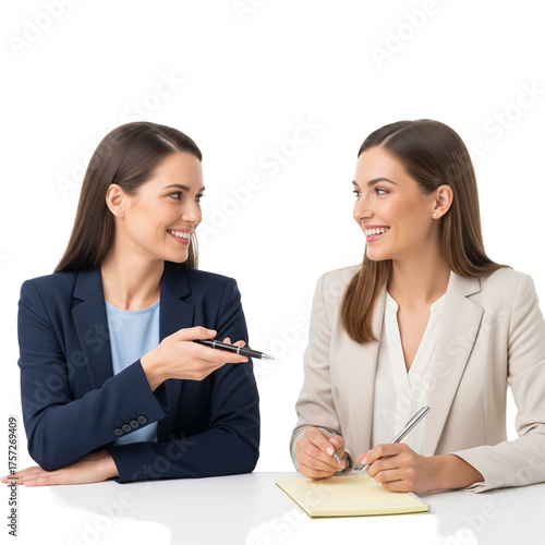 two businesswomen working together