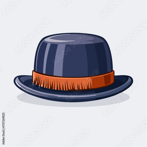 Elegant bowler hat illustration evoking vintage charm and sophisticated style
