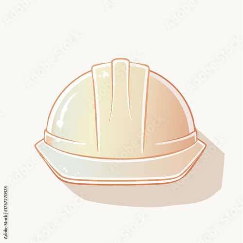 Illustration of a safety helmet for construction and industrial use design