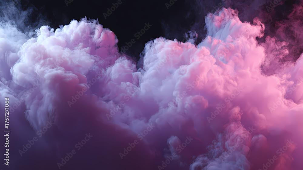 Fototapeta premium Abstract image of pink and purple smoke