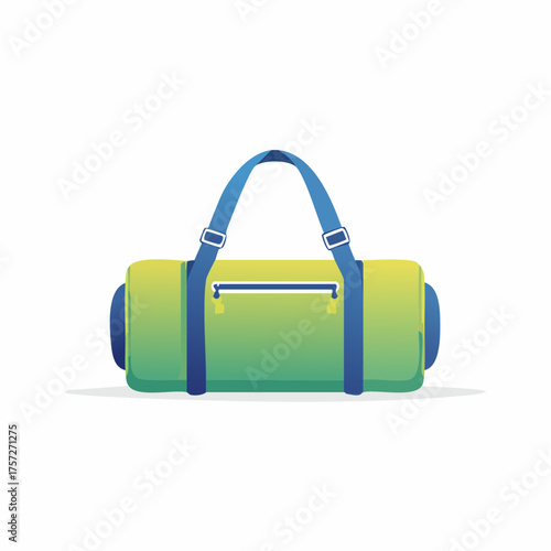 Stylish duffel bag illustration perfect for gym fitness and travel activities