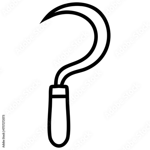 Farm sickle icon vector