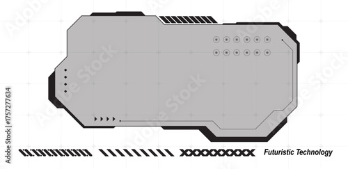 Futuristic HUD text box frames futuristic black element